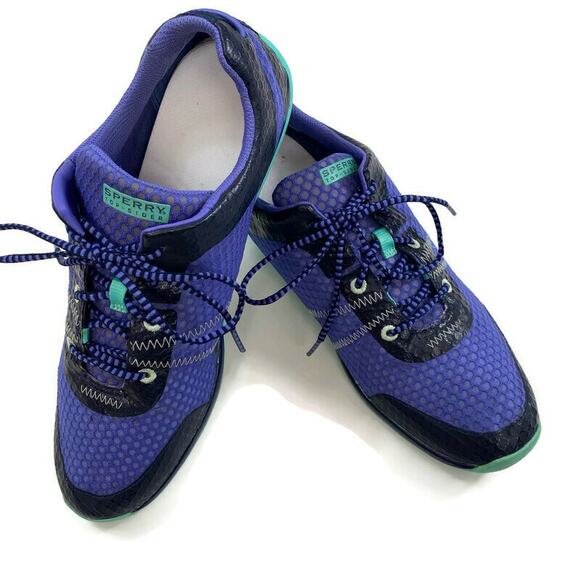 Sperry Shoes - Sperry Top Sider PT Breeze Shoes Oxford Lace Up Black Iris Rare HTF Womens Sz 10